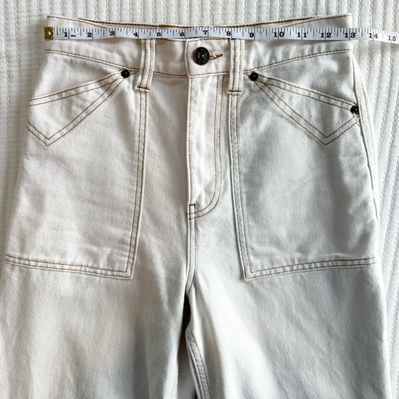 BDG Urban Outfitters Carpenter Jeans 26 Cream Ivory - Picture 7 of 9